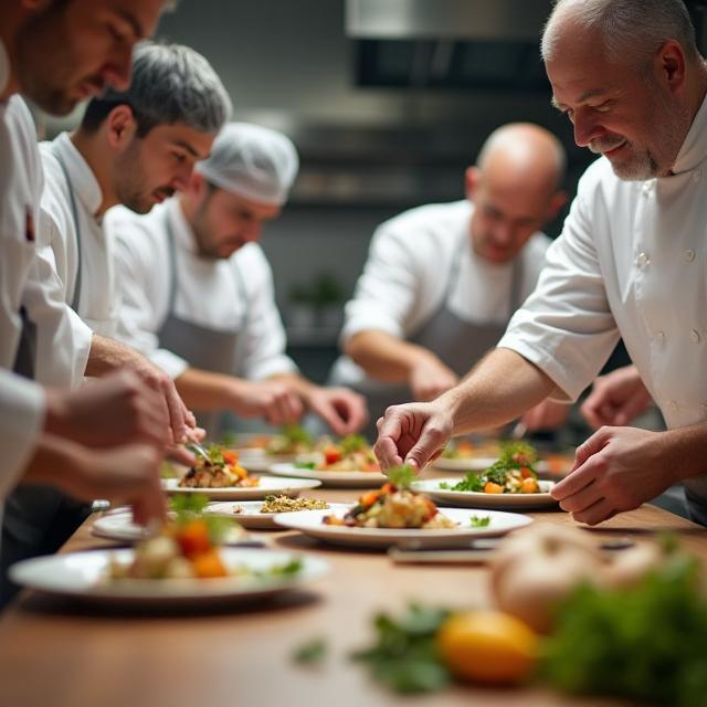 Urban Bites chefs preparing dishes together